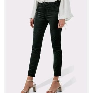 PAIGE Hoxton Women's 25 Ultra Skinny Jean Pants Velvet High Rise Ankle Black